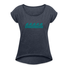 Load image into Gallery viewer, Red Tribal Wave - navy heather